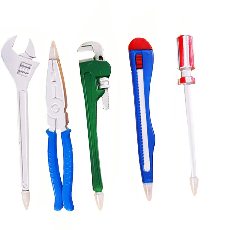 Hardware Tools Hammer Spanner Screwdriver Shape Multi Purpose Plastic Ball Pen