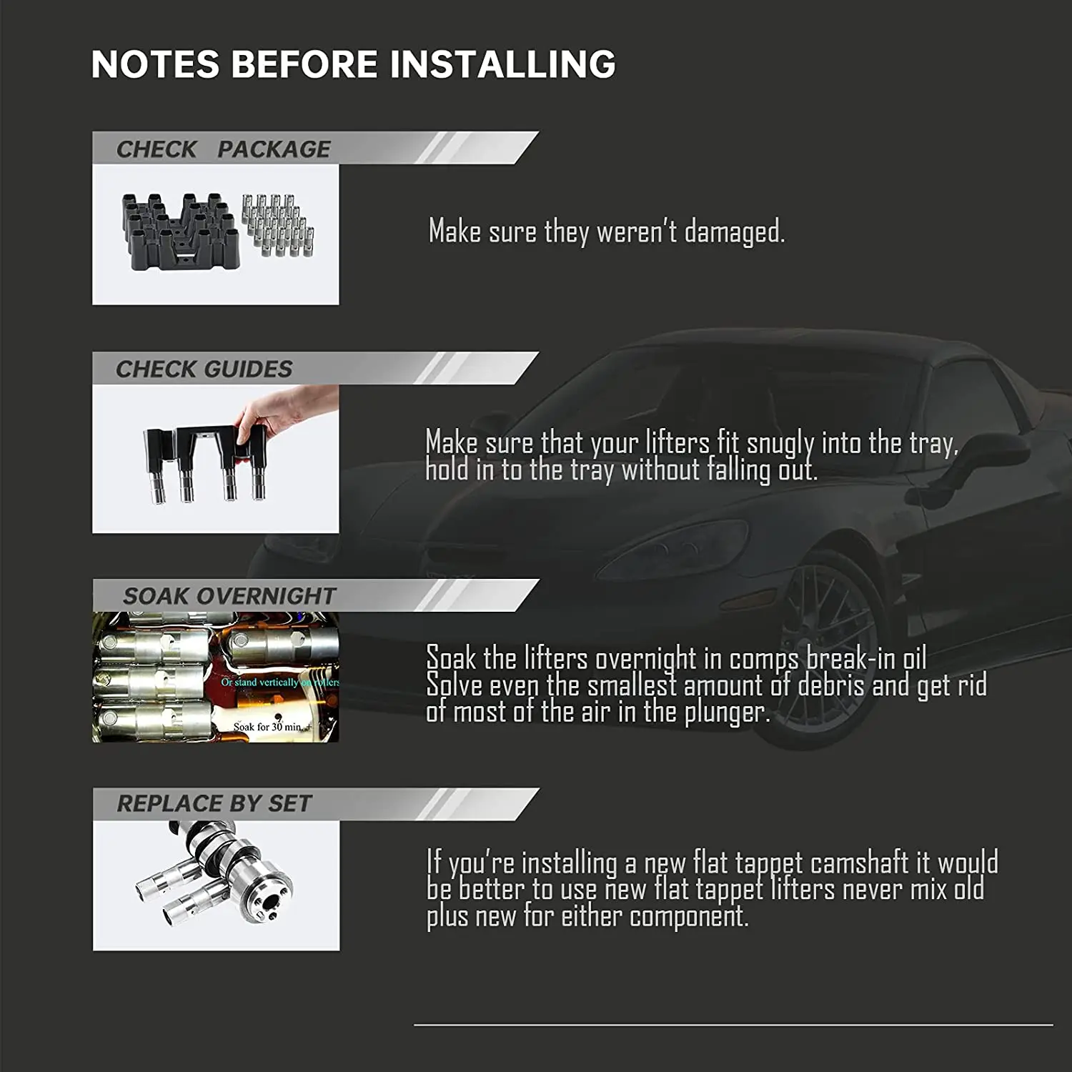 16 Hydraulic Roller Valve Lifters tappet Replacement 12499225 12595365 Compatible with Chevy GM LS1 LS2 LS3 LS6 LS7 LS16
