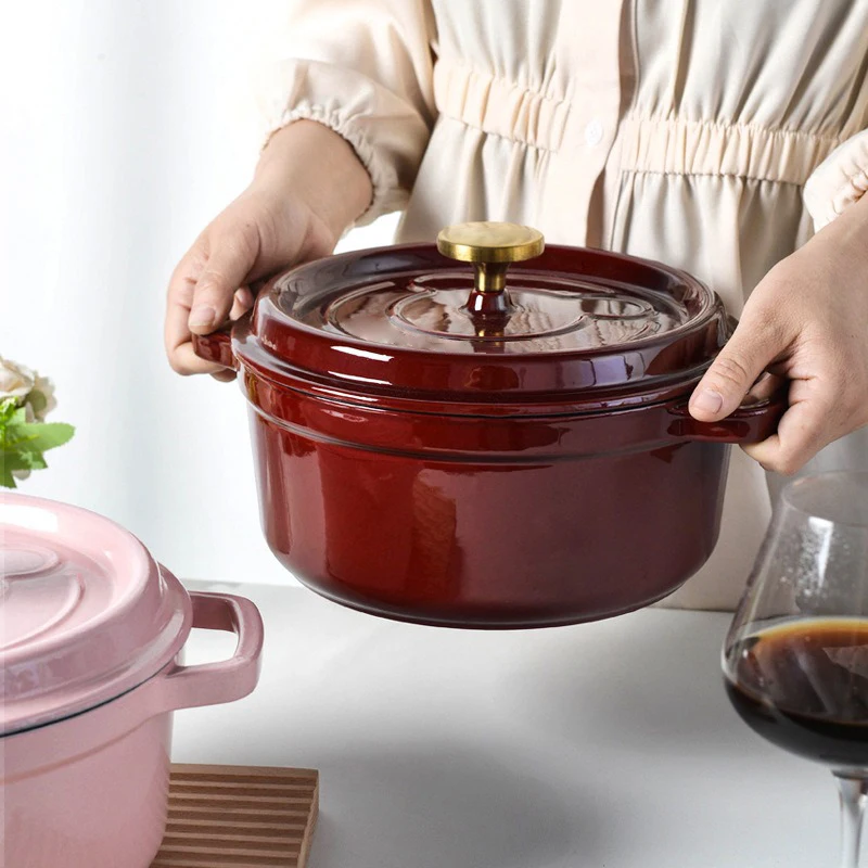 Лучшие продажи домашняя кухня 3.7L овальные чугунные эмалевые голландские печи