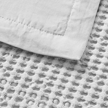 CFP G361 Baby Blanket 30*40inch Cotton satin trim Waffle Baby Blanket