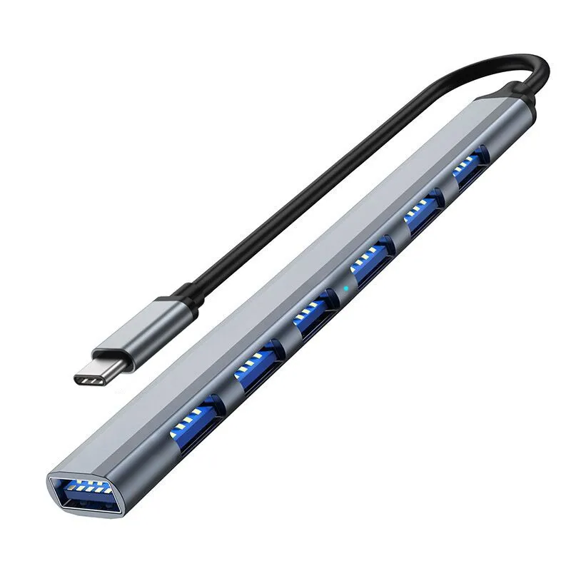 type c hub 7 in 1usb c hub USB C to USB3.0 + USB2.0*7 docking station