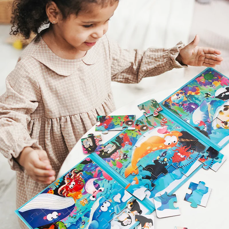 YUCI New puzzle book Behavior habits Ocean Jigsaw Puzzles  Kindergarten Cognitive Early Education Puzzle for kids