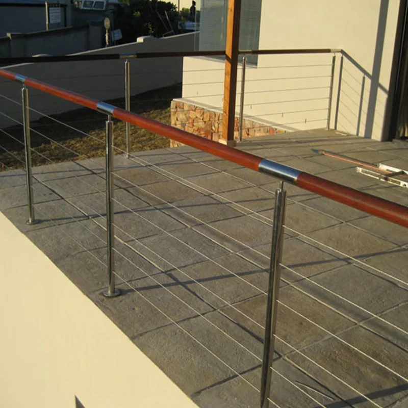 Manufacturer Customized 304 Stainless Steel Balcony Cable Handrail Balustrade Indoor Outdoor Aluminium Stair Wire Cable Railing