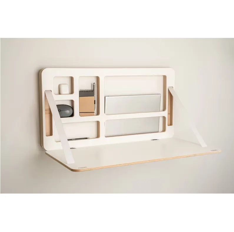 Modern minimalism creative wall-mounted desk space saving multi-functional folding wooden floating desk