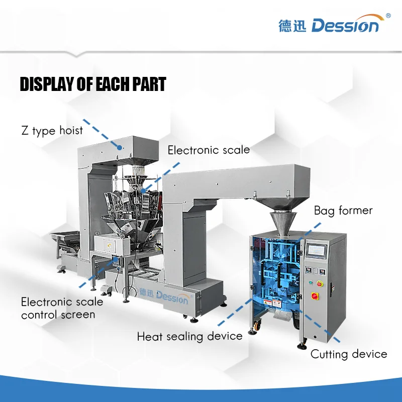 High Accuracy Automatic Weighier 500g Popcorn Gusset Bag Packaging Machine For Granule