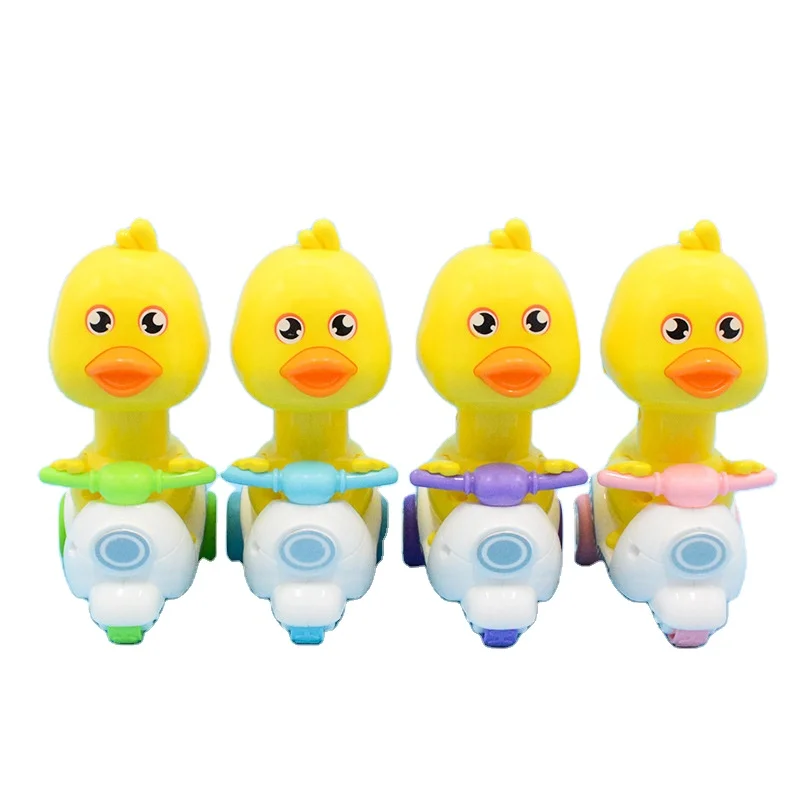 2025 Best Selling Wholesale Cute Animal Duck Design Pressing Inertial Sliding Plastic Toys Duck Return Car