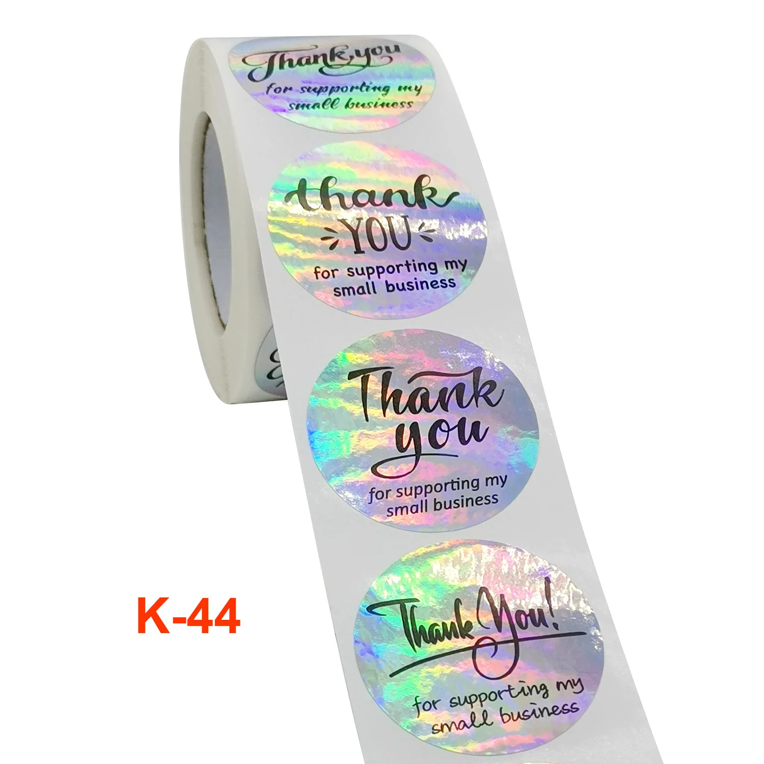 Custom rolled rainbow Laser Thank you for purchasing commercial decorative envelope sealing stickers sticker labels