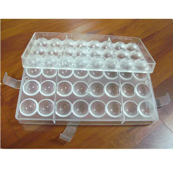 hot Acrylic transparent strong flower shaped chocolate mould pet chocolate cup mould
