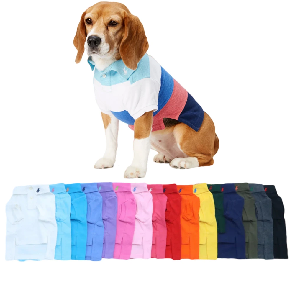 Striped Linen Wear Snoop Cotton Large Dogs Printed Polo Plain Dog Blank Custom Pet Clothes Dog T Shirts