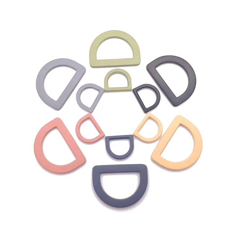 Multi Color Custom Size Bag D Ring Buckles Adjustable Slider Buckle Metal for Strap Leather Accessories