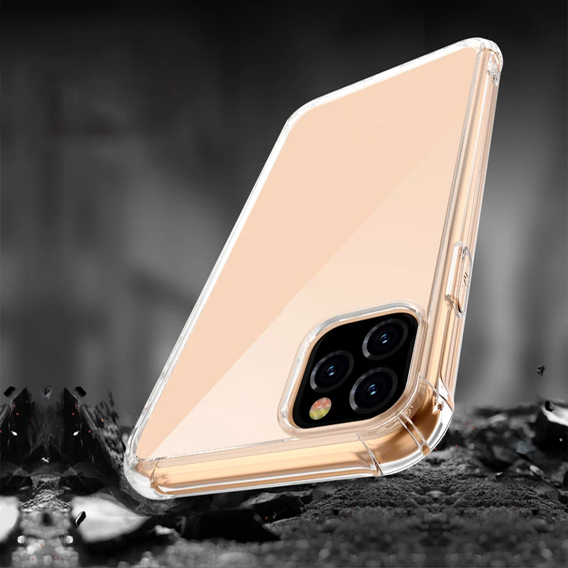 SOSLPAI High quality shockproof phone case soft tpu design for iphone 11 clear transparent cell phone case