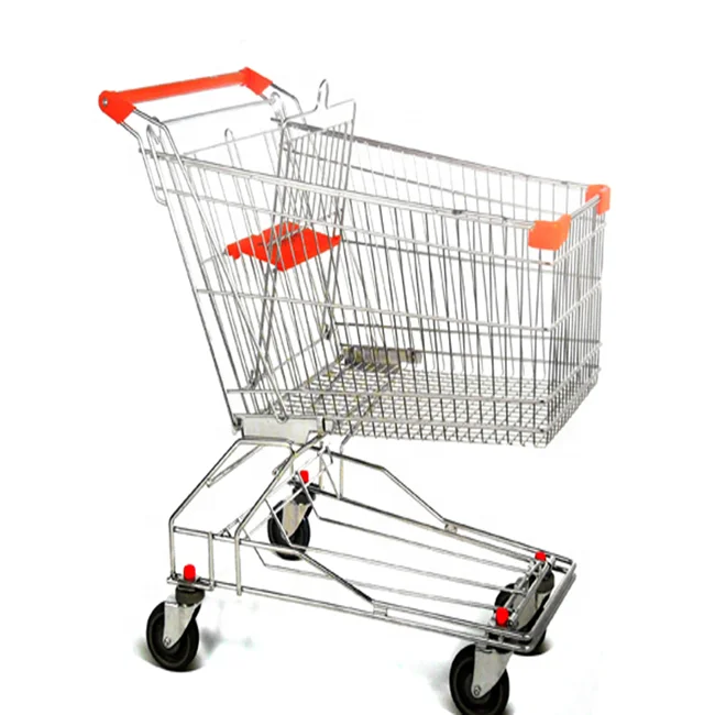 100L Shopping Cart Type and Chrome Plated Surface Handling shopping trolley parts