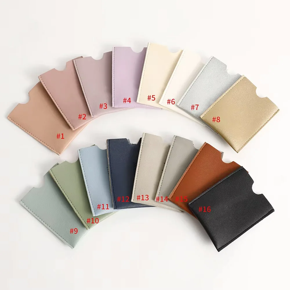 PU leather Handmade Id Card pouch bag Card case Holder Case Credit Card Case with logo custom