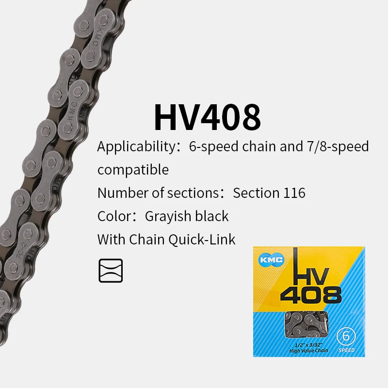 Lebycle Mountain Bike 6/7/8/9/10/11 Speed Bicycle Chain, Bicycle Cycling Stainless Steel Replacement Chain