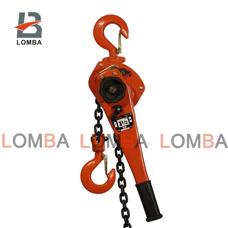 Lever Hoist Chain Block Ratchet Lifting 3 Meters Orange Color Lever Hoist With Hook