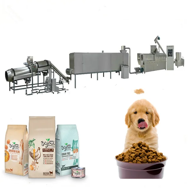 Dried extruder animal pet food production line