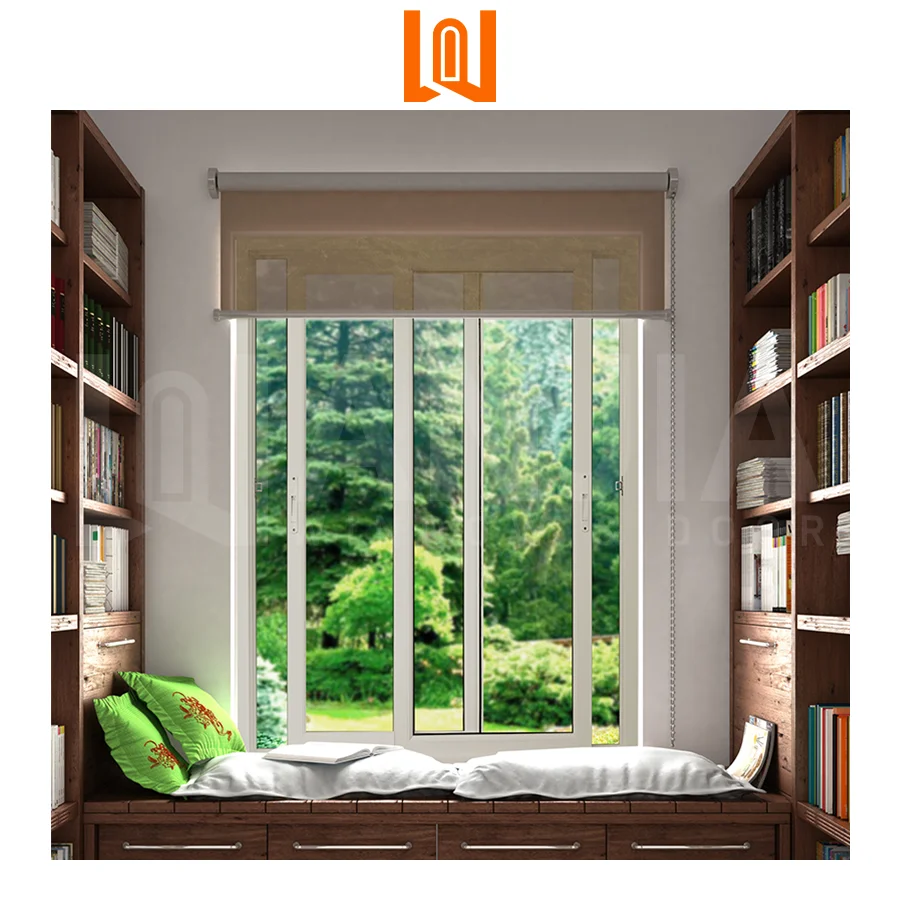 Sturdy waterproof double glazed pvc sliding windows garden vinyl frame plastic windows