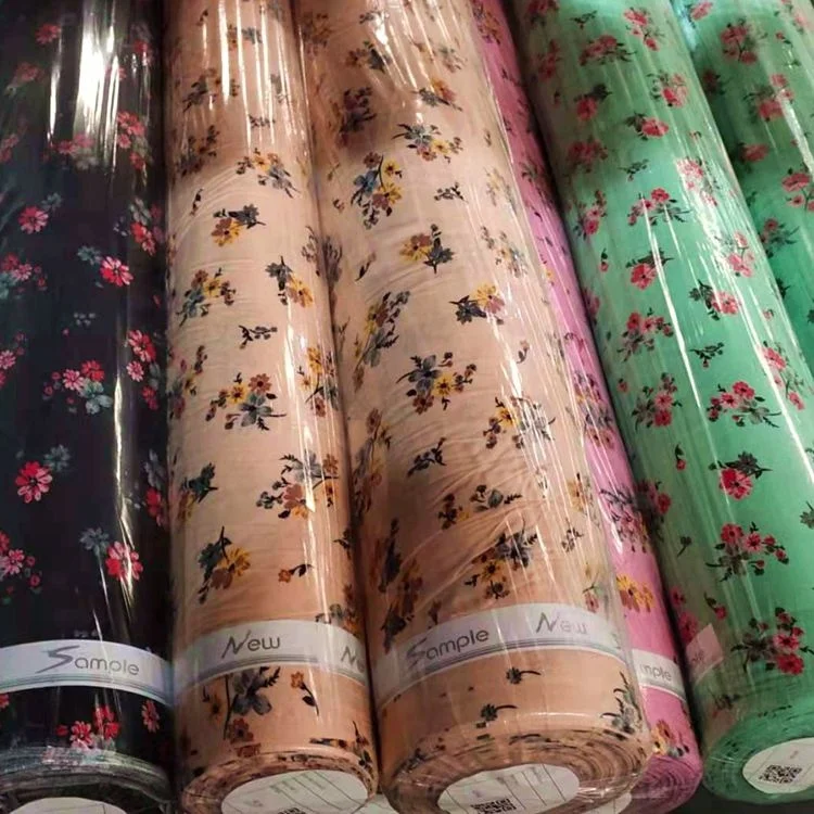 Ready To Ship 100% Rayon Floral In Stock Factory Direct Wholesale Digital Print Rayon Fabric