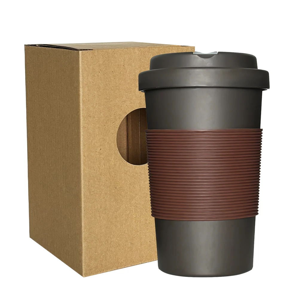 Biodegradable PLA coffee ground cup  420ml  promotional gifts leak-proof coffee water tumblers custom color and logo