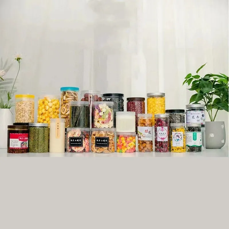 Plastic Jar 200g 8oz Food Grade Container With Aluminum Lid Packing