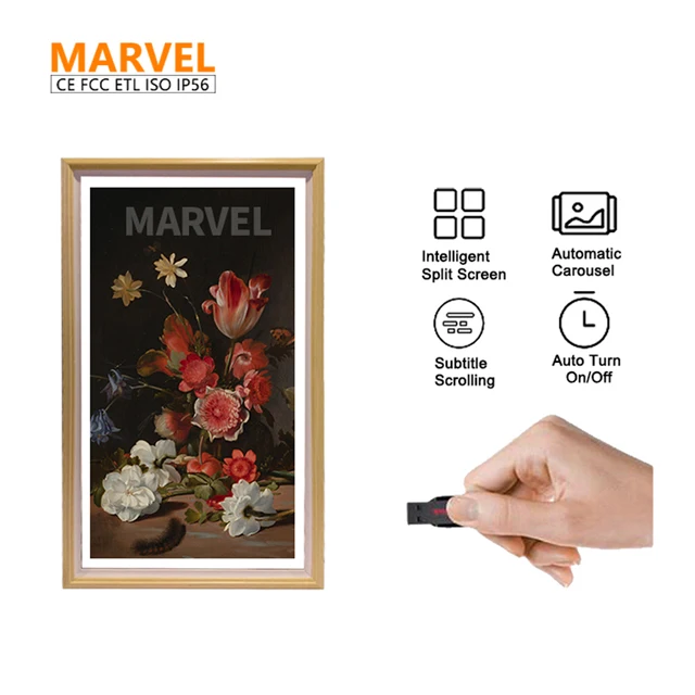 oil paiting digital photo frame wall mounted wallmount custom wireless digital photo frame