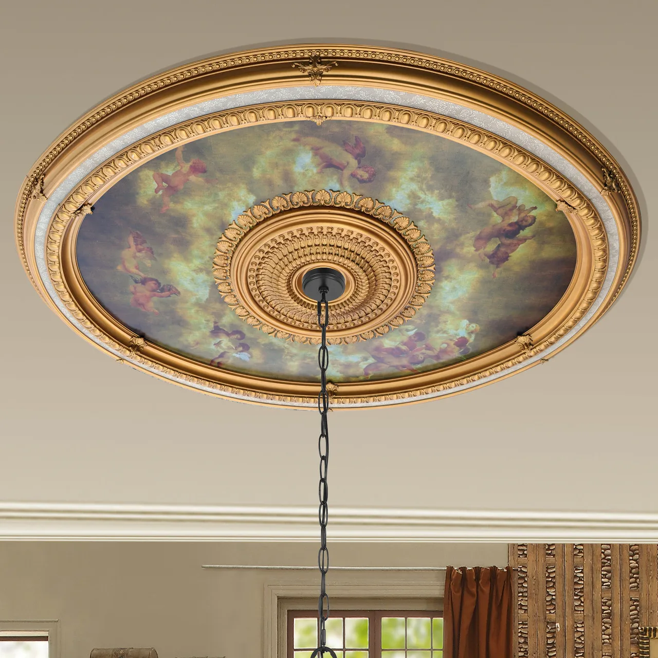 Banruo Cheap Price Beautiful Polystyrene Interior Ceiling Medallions for House