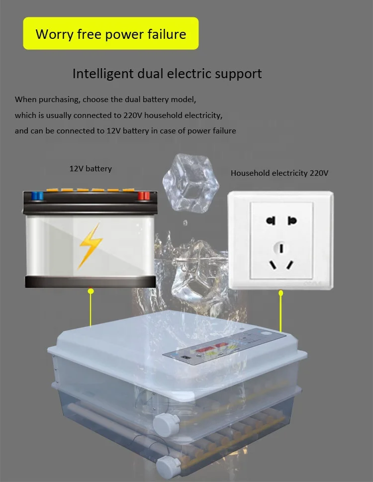 BeYou Brand Poultry Chicken Duck Quail Trays Solar Energy Full Automatic Eggs Incubators Hatching Machine