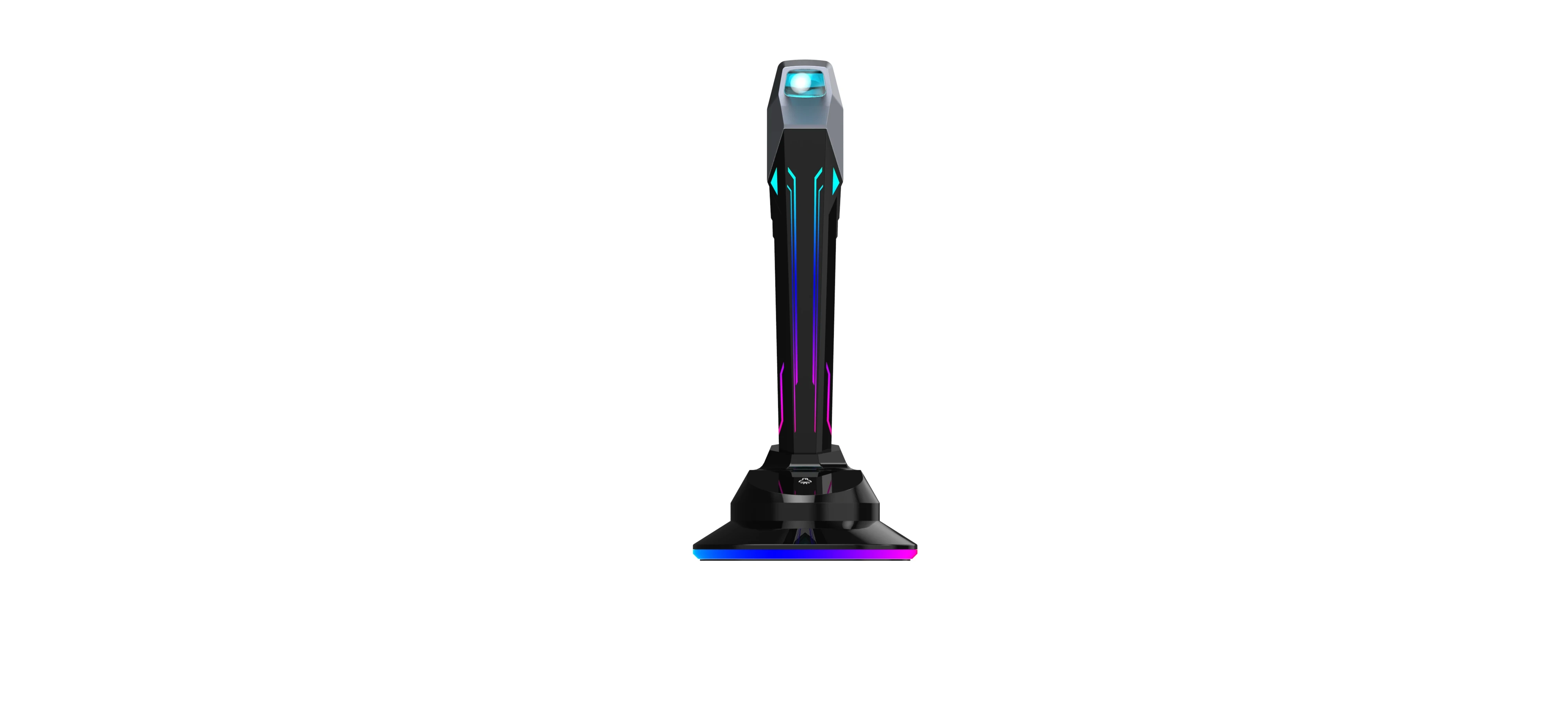 6-in-1 Controllable RGB Gaming headset stand LED Lights Headphone Holder Stand USB 2.0 3.0 HUB Docking Station FCC