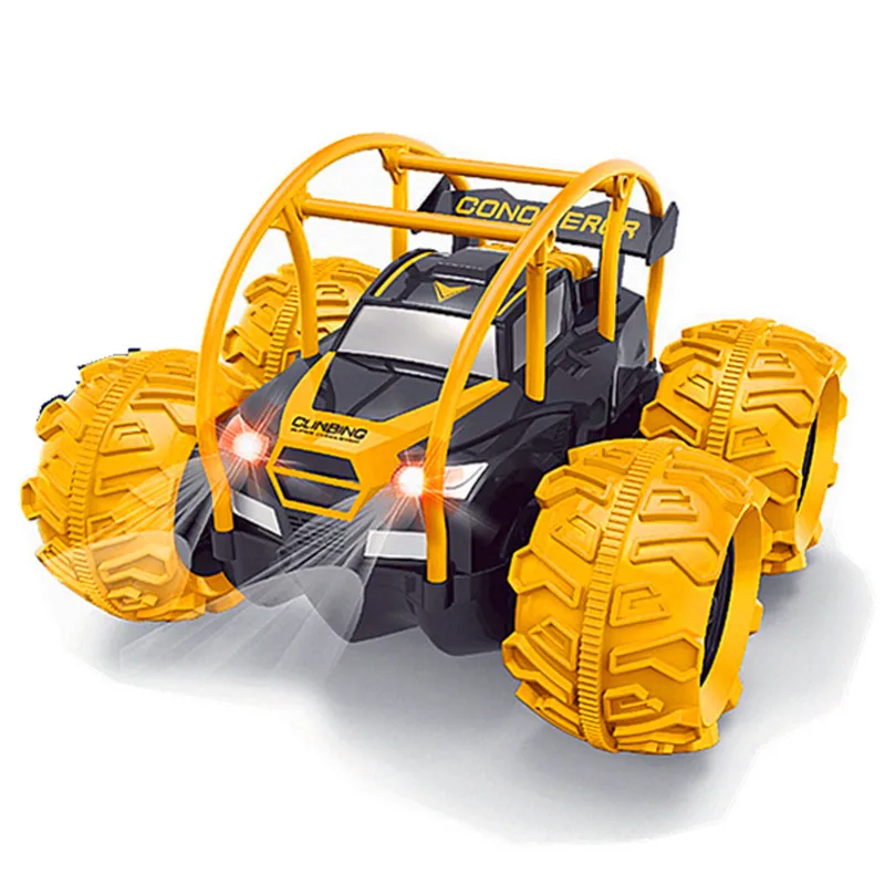4WD 360 Degree Rotation Stunt Cars Remotes Control Amphibious RC Car With Inflatable Wheel Light