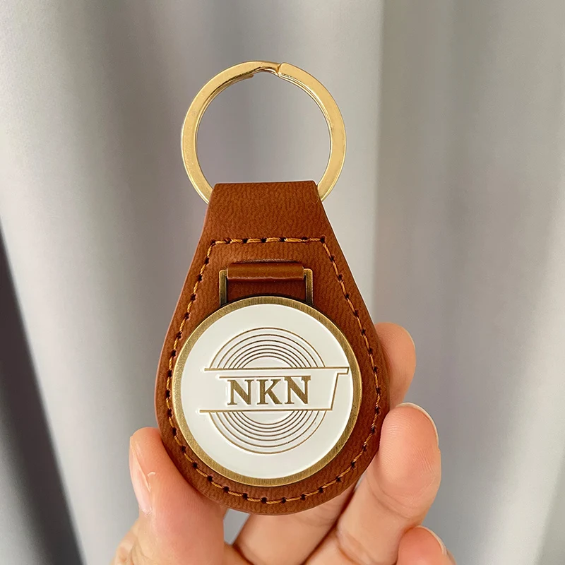 Cheap Price High Quality Small Minimum Quantity Fashion Leather Keychain Customized Logo Keychain PU Leather Keychain