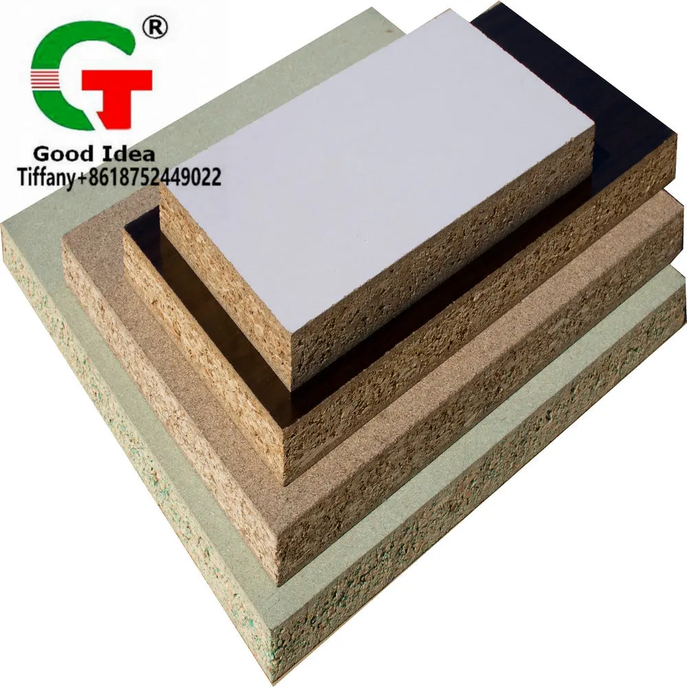 
HMR green color particle board melamine paper laminated chipboard 