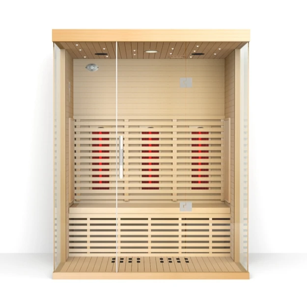 Wholesale Indoor Salt Infrared Sauna 3-4 Person Low Emf Mobile Home Far Infrared Sauna Room