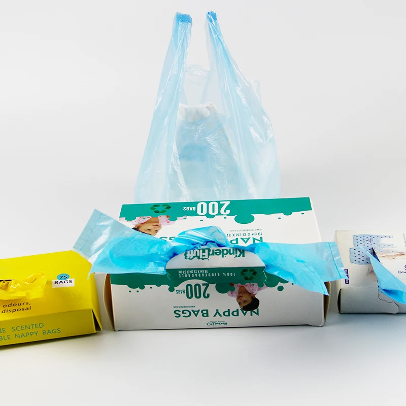 Factory Universal Custom Baby Disposable Diaper Nappy Bag Scented PE Diaper Sacks Disposal Packaging Bags
