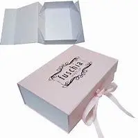 
Wholesale custom foldable boxes with logo gift packing boxes with ribbon for candy and cosmetic 