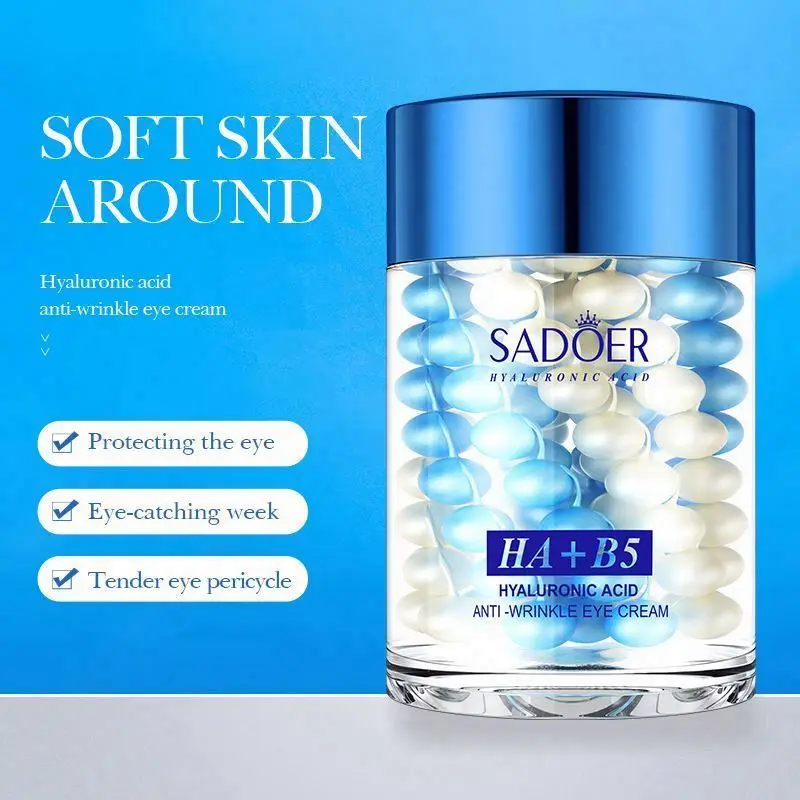 Private Label SADOER 3 Colors Aloe Vera Hyaluronic Acid Caviar Essence Repair Eyes Skin Anti Wrinkle Care Eye Cream