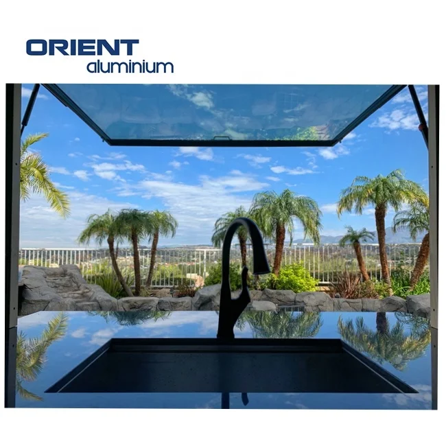 Aluminium Bi fold Window Fold Up Glass Windows American Vertical Roll Up Grid Folding Window For Bar Shop Coffee