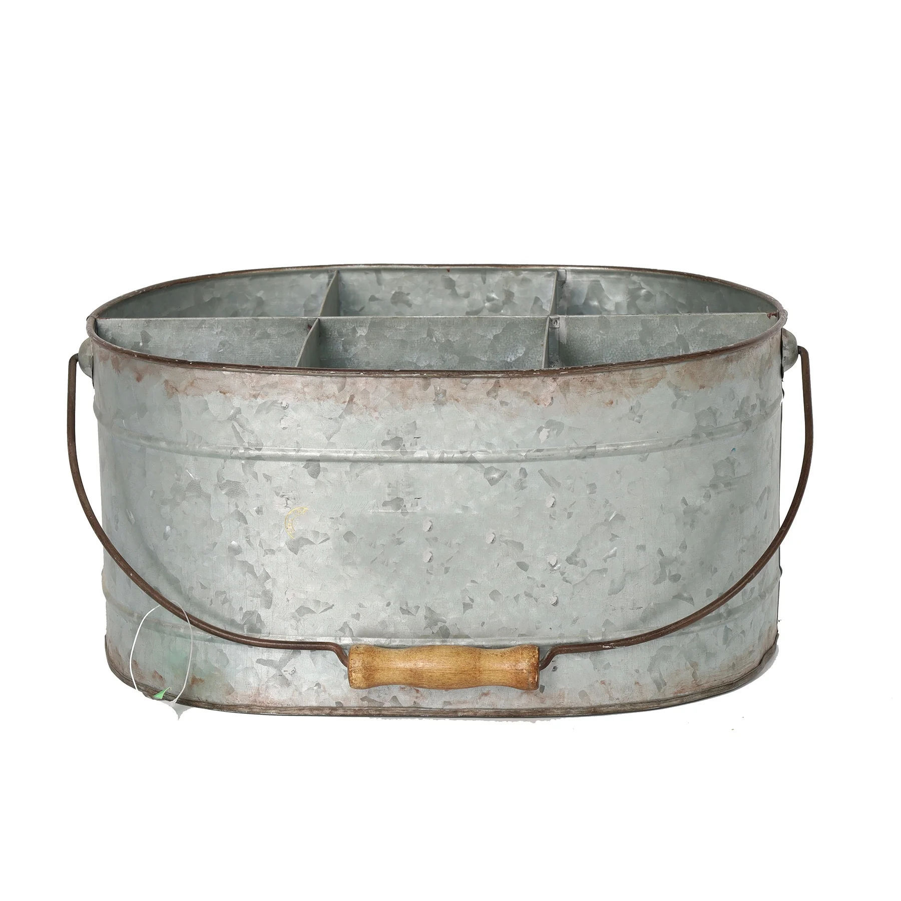 Kitchen Bucket Farm House Style Antique Galvanized Metal with Handle Buckets, Coolers & Wine Holders Metal Custom Color & Size
