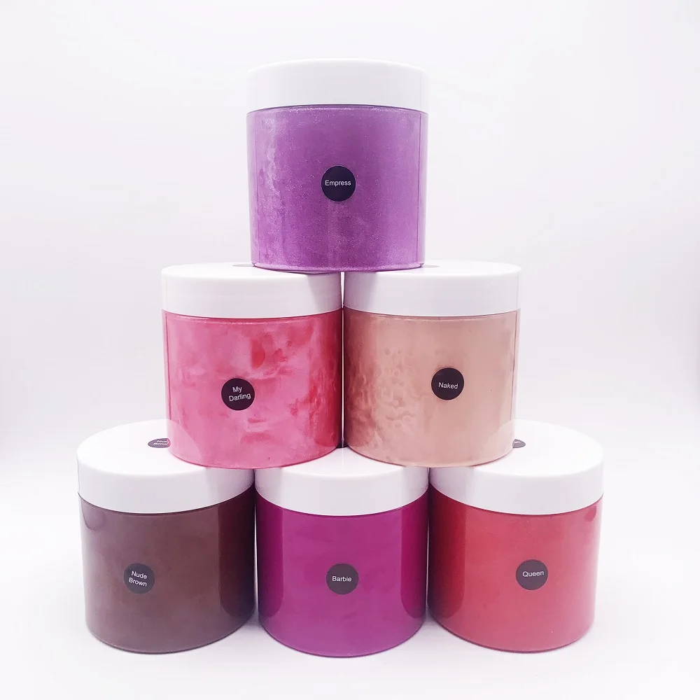 Wholesale 420g Jar of Lips Gloss Flavored  OEM Makeup Vendors Vegan Natural Plant Gold Shinny Large Versagel Lip Gloss Base