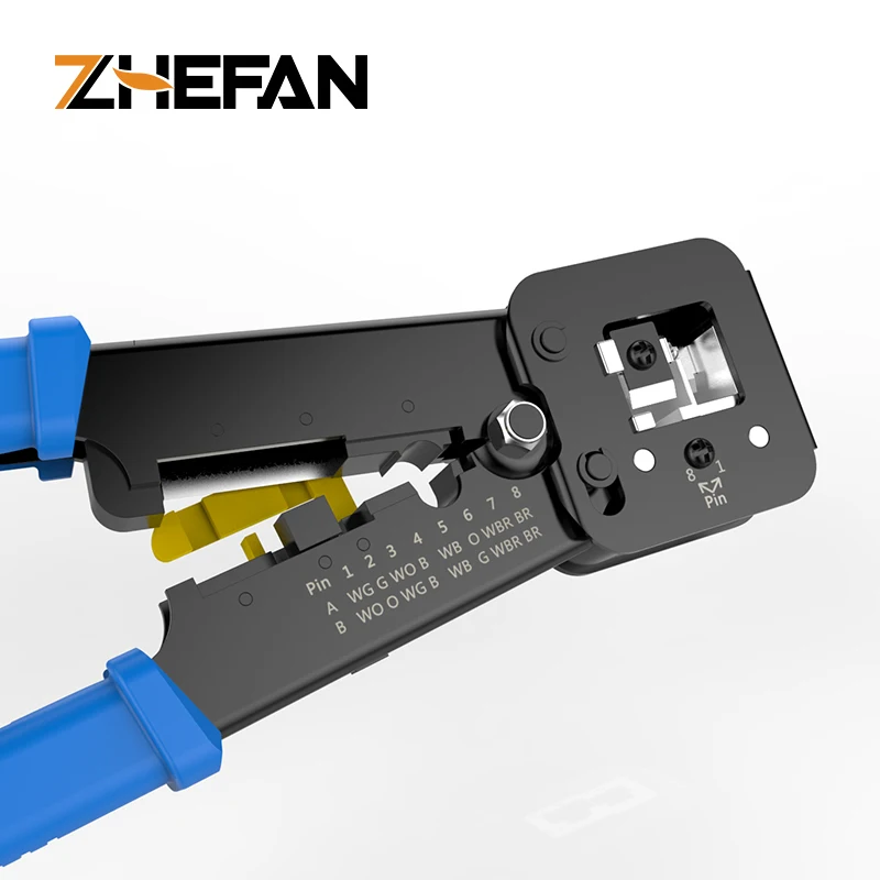 ZHEFAN Network Cable Crimping Tool Multiple Use Plier Cable For Rj11 Rj12 Rj45 Connector