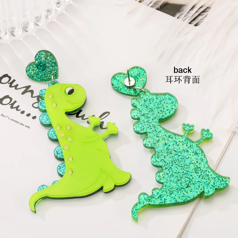 Y2K Acrylic Lobster Crab Octopus Shark Frog Bee Parrot Koala Dangle Earrings Various Animal Designs Sequined Funny Cute Earring
