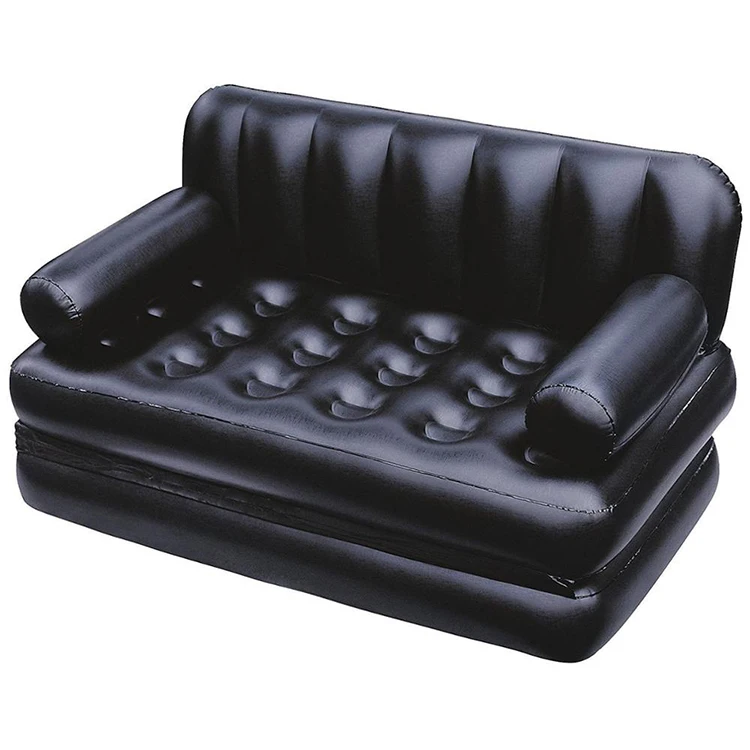 Best Selling Synthetic Leather Look Mattres 74' x 60' x 25' Multi-function 2 in 1 Inflatable Air Sofa Cum Bed