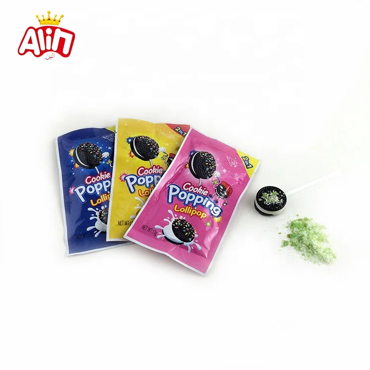 Новый 2 в 1 фруктовый вкус креативные Твердые конфеты сэндвич печенья popping