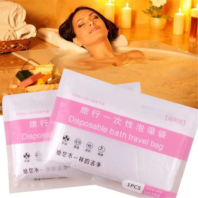 
10PCS Disposable Bathtub Bag Portable Strong Wooden Bathing Bucket Pouch for Children Adults 