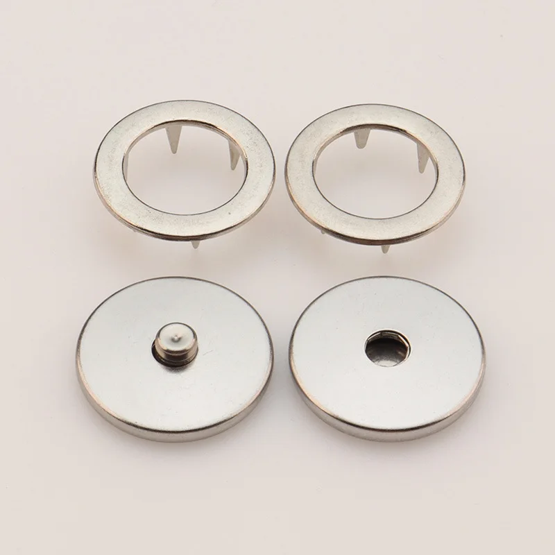 Factory Supply 7.5mm 8.5mm 9.5mm Stainless Nickle Snap Ring Button Prong Snap Button for Jackets