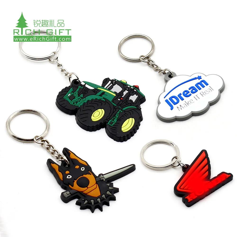 Hot selling custom fashion 3d mini sneaker cartoon animal color filled clear hard soft pvc rubber cute keychains for kids gift