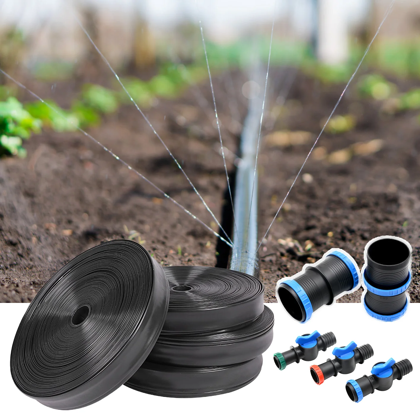 Plentirain Rain Spray tape PE Plastic Material Rain Hose Irrigation Sprinkler Hose