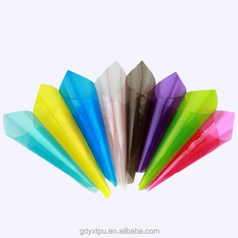 TPU fabric film color transparent waterproof raincoat red blue yellow purple pink ice blue fluorescent orange TPU film