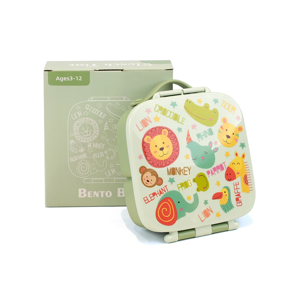 New Design 1400Ml Bpa Free Cute Children Lunch Box Portable Bento Box For Kids Waterproof Food Containers Back To School