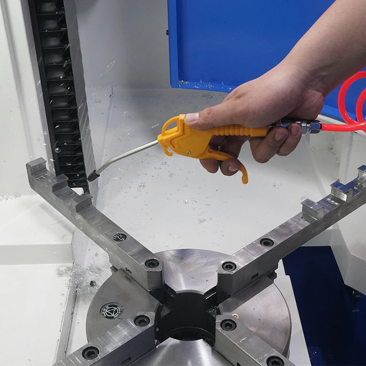 Vertical Alloy Wheel Repair Machine AWR802VP With 4 Position Electric Turret and One-click Probing and Cutting Function