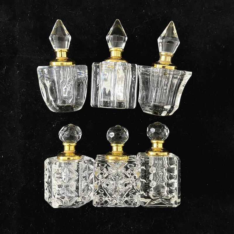 Dear Crystal low price 3ml colorful Blue Chic Empty gemstone high quality Perfume Bottle Crystal Agate for home Decoration